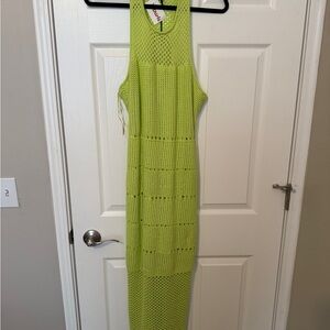 Rachel Zoe Vibrant Green Knit Midi Dress